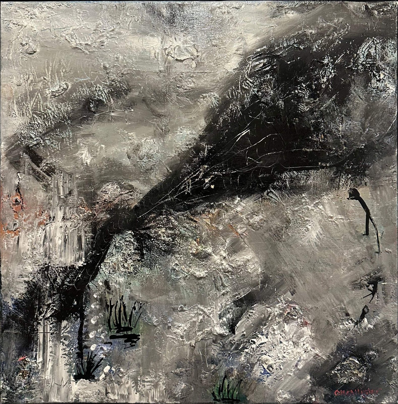 Crosswind — Mixed media on canvas