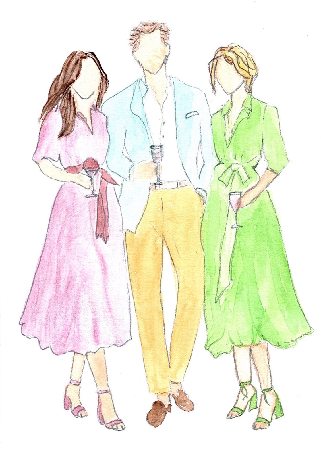 Good Company — Watercolor & ink