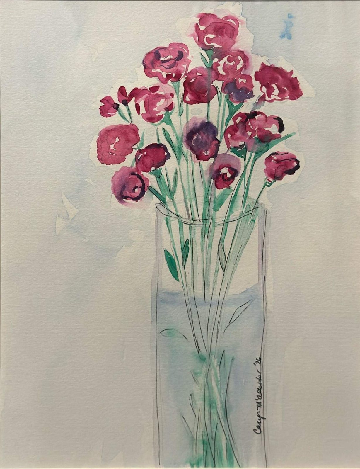 Carnations — Watercolor