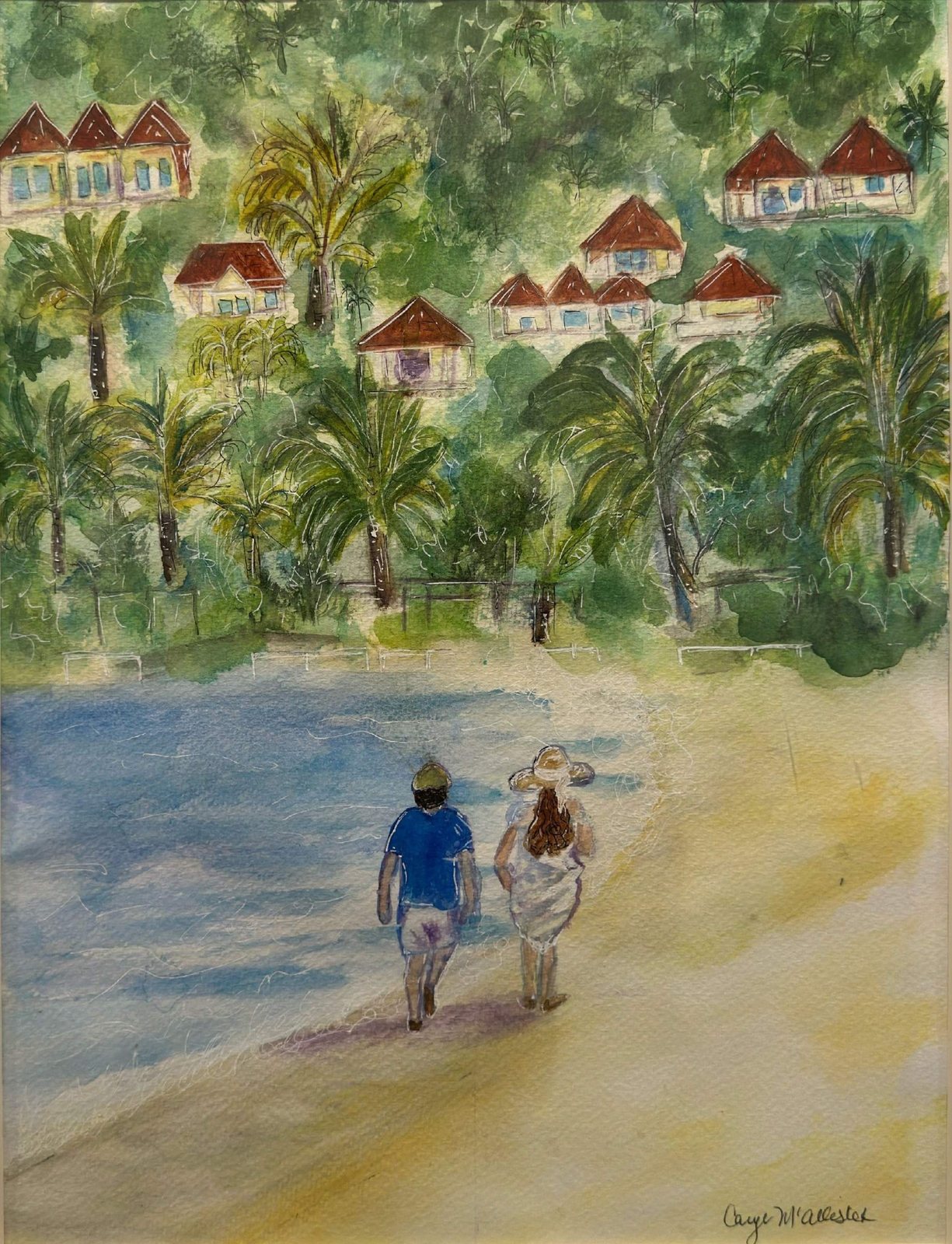 Island Walk — Watercolor