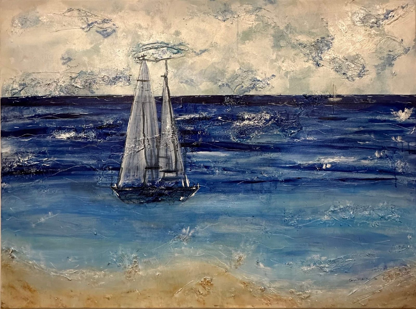 Night Sail — Mixed media