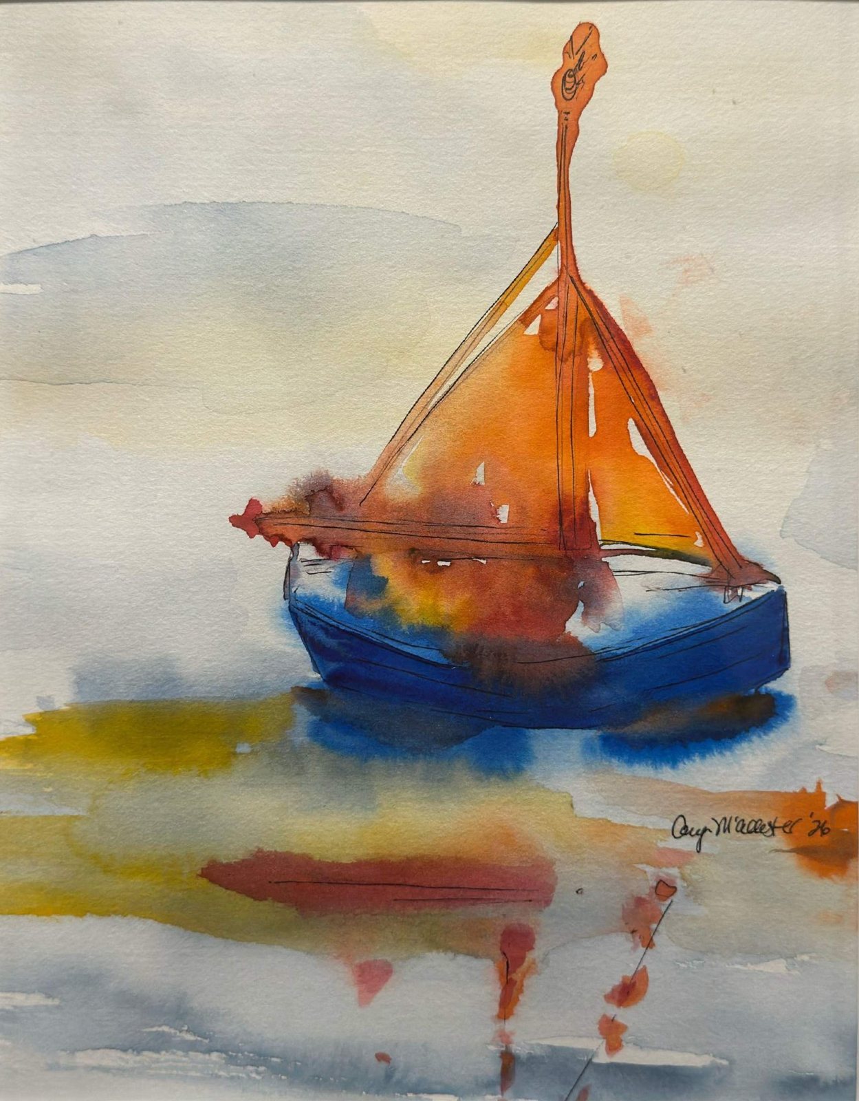 Sunset Regatta — Watercolor