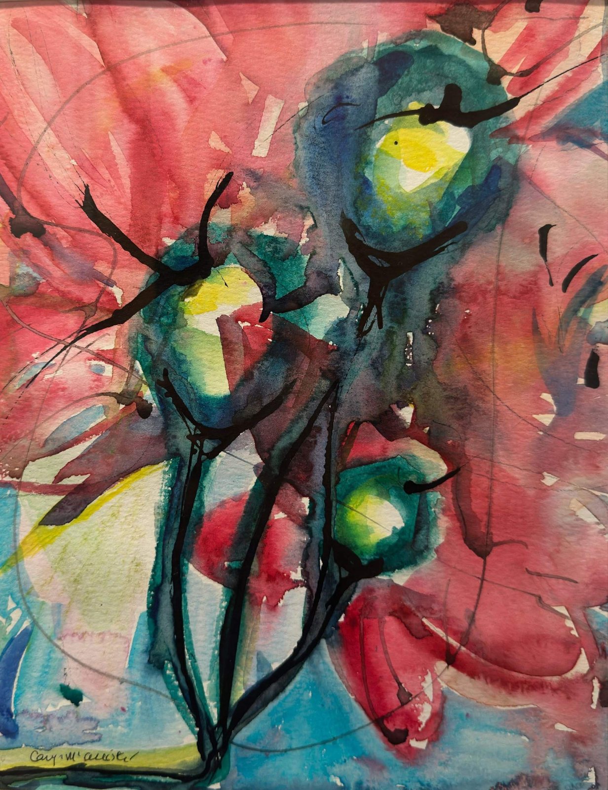 Firebird Garden — Mixed media