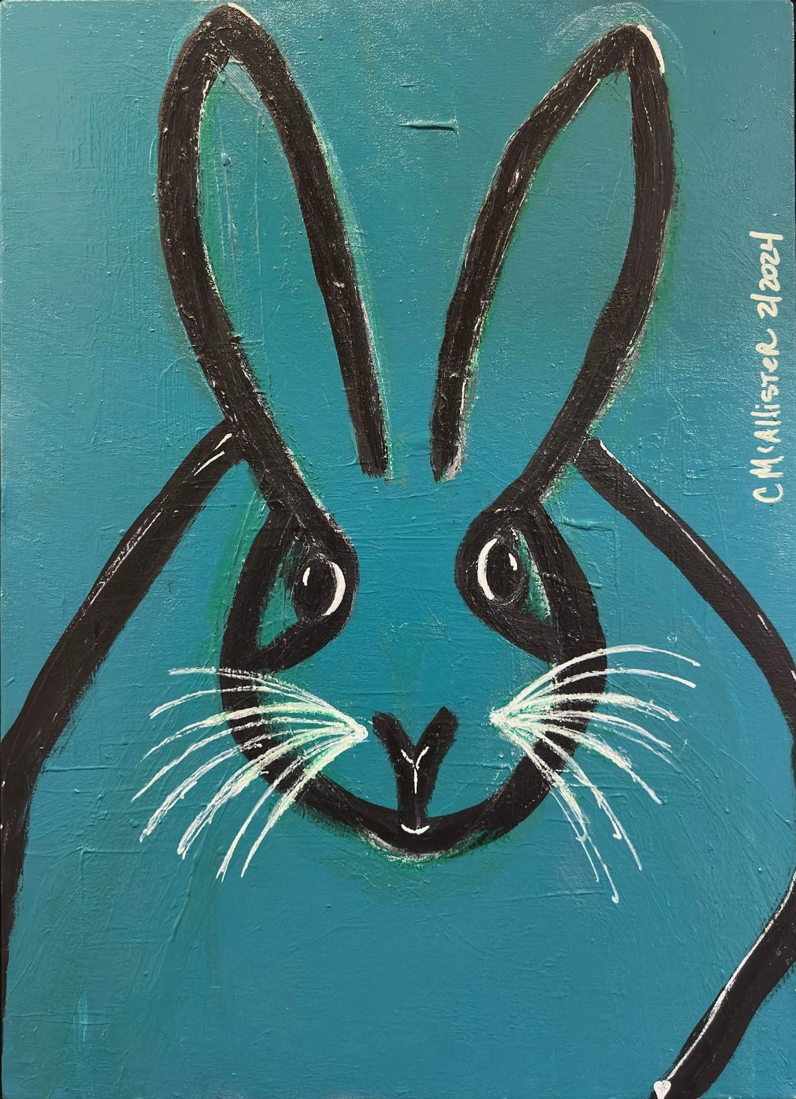 Blue Bunny — Acrylic on canvas