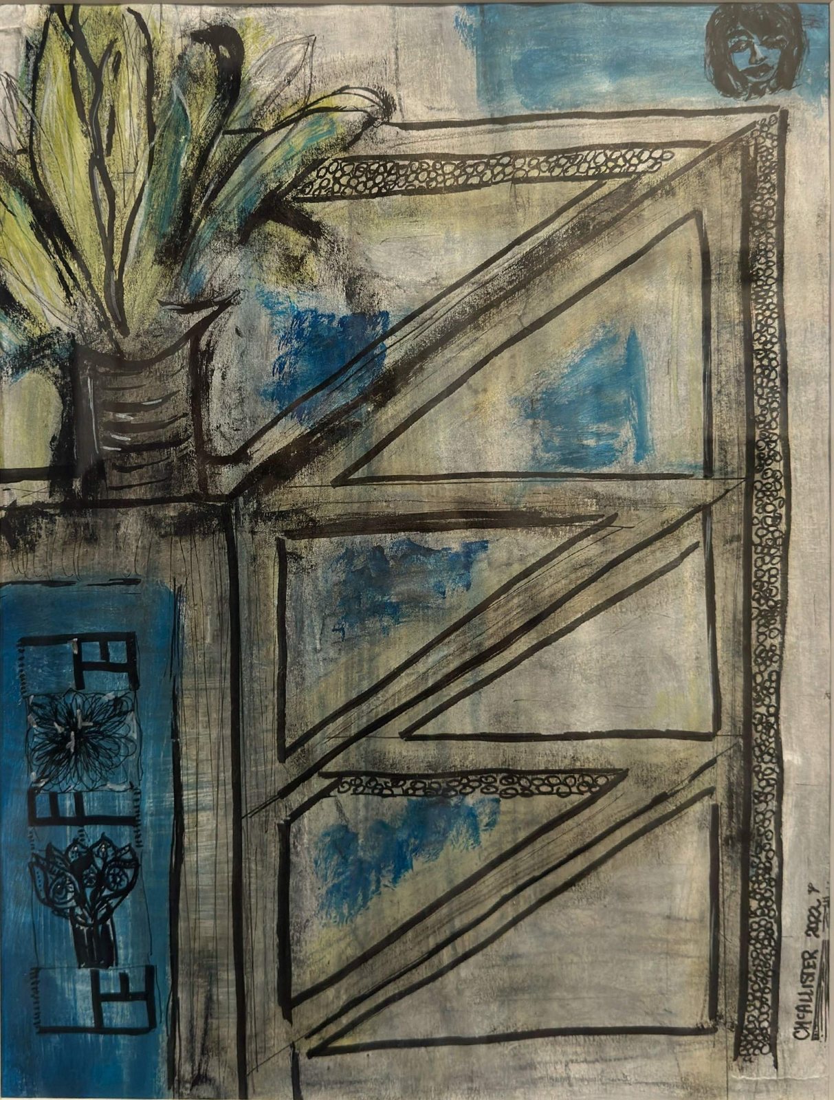 The Garden Gate — Watercolor & ink
